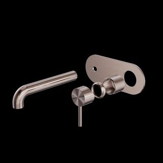 ZEN SS316L WALL BASIN/BATH MIXER 230MM SPOUT TRIM KITS ONLY BRUSHED BRONZE