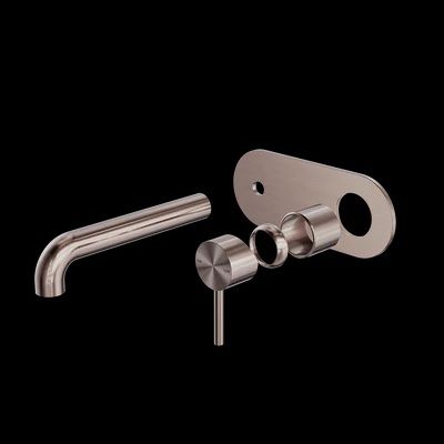 ZEN SS316L WALL BASIN/BATH MIXER 230MM SPOUT TRIM KITS ONLY BRUSHED BRONZE