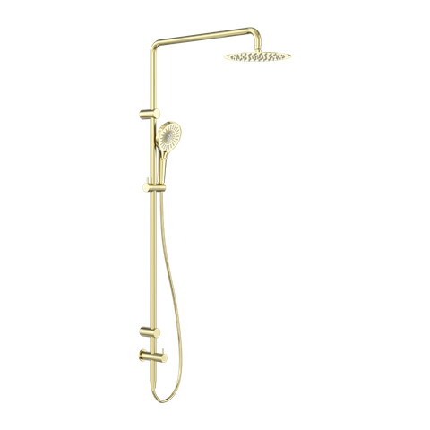MECCA CARE 25MM GRAB RAIL 900MM TWIN SHOWER SET BRUSHED GOLD