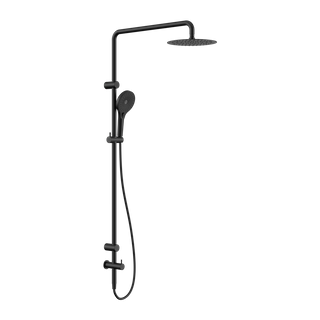 MECCA CARE 25MM GRAB RAIL 900MM TWIN SHOWER SET MATTE BLACK