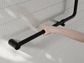 MECCA CARE 32MM 90 DEGREE BENT TUBE GRAB RAIL 750X750MM MATTE BLACK