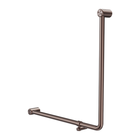 MECCA CARE 32MM 90 DEGREE BENT TUBE GRAB RAIL 750X750MM BRUSHED BRONZE