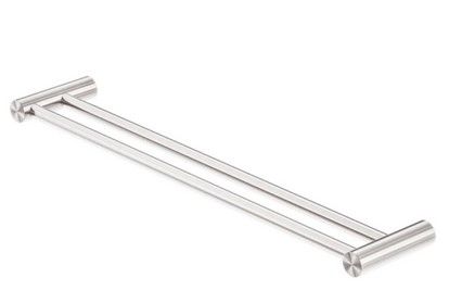 ZEN SS316L DOUBLE TOWEL RAIL 600MM BRUSHED NICKEL