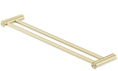 ZEN SS316L DOUBLE TOWEL RAIL 600MM BRUSHED GOLD