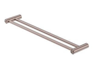 ZEN SS316L DOUBLE TOWEL RAIL 600MM BRUSHED BRONZE