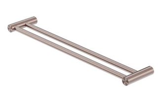 ZEN SS316L DOUBLE TOWEL RAIL 800MM BRUSHED BRONZE