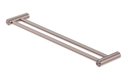 ZEN SS316L DOUBLE TOWEL RAIL 800MM BRUSHED BRONZE