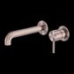 ZEN SS316L WALL BASIN/BATH MIXER SEPARATE BACK PLATE 185MM SPOUT BRUSHED BRONZE