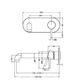 ZEN SS316L WALL BASIN/BATH MIXER 230MM SPOUT TRIM KITS ONLY GRAPHITE