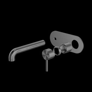 ZEN SS316L WALL BASIN/BATH MIXER 230MM SPOUT TRIM KITS ONLY GRAPHITE