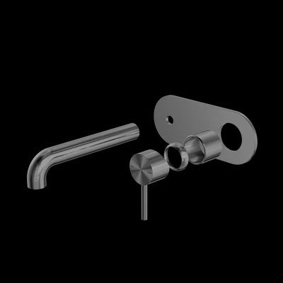 ZEN SS316L WALL BASIN/BATH MIXER 230MM SPOUT TRIM KITS ONLY GRAPHITE