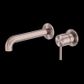 ZEN SS316L WALL BASIN/BATH MIXER SEPARATE BACK PLATE 230MM SPOUT BRUSHED BRONZE