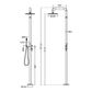 ZEN SS316L OUTDOOR FREESTANDING SHOWER COLUMN BRUSHED GOLD