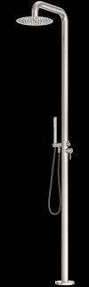 ZEN SS316L OUTDOOR FREESTANDING SHOWER COLUMN BRUSHED NICKEL