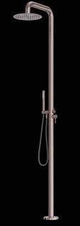 ZEN SS316L OUTDOOR FREESTANDING SHOWER COLUMN BRUSHED BRONZE