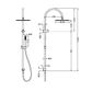 ZEN SS316L TWIN SHOWER WITH OUTDOOR SHOWER HOSE GRAPHITE