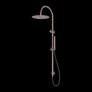 ZEN SS316L TWIN SHOWER WITH OUTDOOR SHOWER HOSE BRUSHED BRONZE