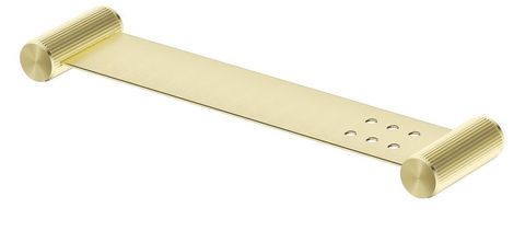 Mica Fluted Stainless Shelf - 400mm - French Gold