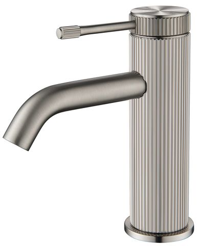 Mica Fluted Basin Mixer - Brushed Nickel