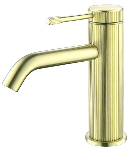 Mica Fluted Basin Mixer - French Gold