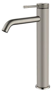 Mica Fluted TALL Basin Mixer - Brushed Nickel