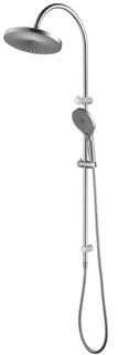 Mica Fluted Gooseneck Dual Shower - Brushed Nickel - BOM