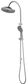 Mica Fluted Gooseneck Dual Shower - Brushed Nickel - BOM