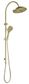 Mica Fluted Gooseneck Dual Shower - French Gold - BOM