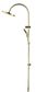 Mica Fluted Gooseneck Dual Shower - French Gold - BOM