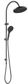 Mica Fluted Gooseneck Dual Shower - Gunmetal - BOM