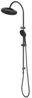 Mica Fluted Gooseneck Dual Shower - Gunmetal - BOM