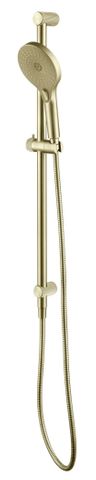 Mica Fluted Shower Head on Rail - French Gold - BOM