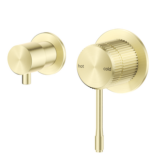 Mica Fluted Sideways Shower Mixer Diverter - French Gold