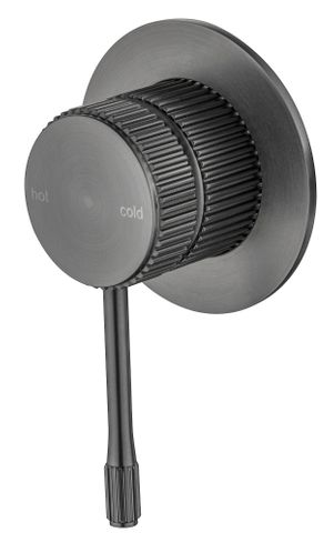 Mica Fluted Shower Mixer - Gunmetal