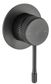 Mica Fluted Shower Mixer - Gunmetal