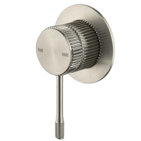 Mica Fluted Shower Mixer - Brushed Nickel