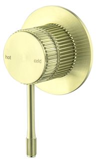 Mica Fluted Shower Mixer - French Gold