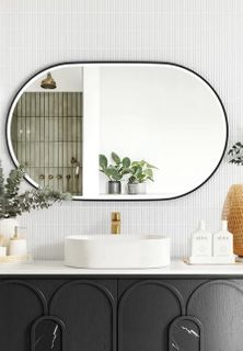 LED Noosa 1200x750 Black Metal Frame Mirror