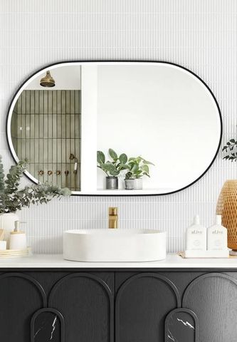 LED Noosa 1200x750 Black Metal Frame Mirror