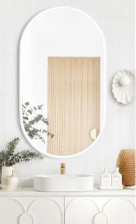 LED Noosa 1200x750 White Metal Frame Mirror