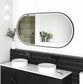 LED Noosa 1500x750 Black Metal Frame Mirror