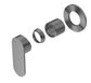 ECCO SHOWER MIXER ROUND BACK PLATE TRIM KITS ONLY GUN METAL