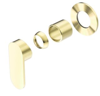 ECCO SHOWER MIXER ROUND BACK PLATE TRIM KITS ONLY BRUSHED GOLD