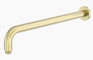 ZEN SS316L ROUND SHOWER ARM 400MM LENGTH BRUSHED GOLD