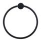 Mica Black Fluted Towel Ring
