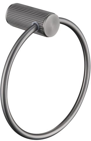 Mica Gunmetal Fluted Towel Ring