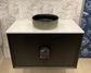 Matte Black inside, Silky Green outside above counter basin (Size:346*346*114mm)