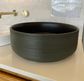 Matte Black inside, Silky Green outside above counter basin (Size:346*346*114mm)