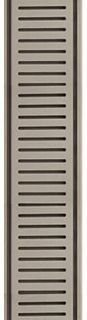 Lauxes 'Celleni' Aluminium Brushed Nickel Floor Grate 100mm 5600 x 100 x 26mm