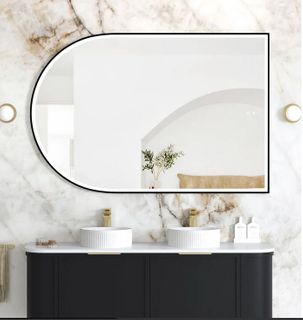 LED Archie 1500x1000 Black Metal Frame Mirror